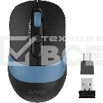 Мышь беспроводная A4Tech Fstyler FG10CS Air черный/синий, 2000 dpi, радиоканал, USB, кнопки - 4, фото2