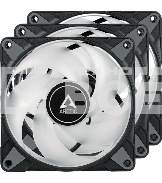 Вентилятор для корпуса Arctic P12 PWM PST A-RGB черный, 120 мм, 2000 об/мин, 22.5 дБ, 4 pin