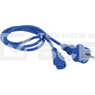 Шнур питания Lanmaster LAN-PP13/SH-7.0-BL C13-Schuko проводник.:3x0.75мм2 7м 220В 10А синий