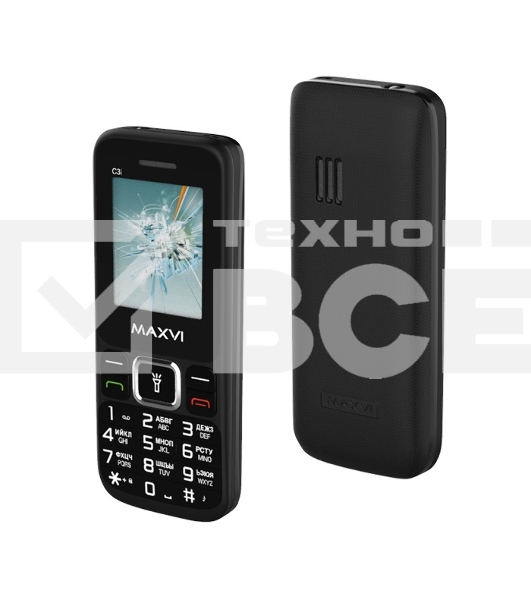 Мобильный телефон Maxvi C3i черный