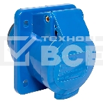 Розетка стационарная внутренняя EKF 413 ps-413-16-220 16А 220В 2P+РЕ IP44, фото 1