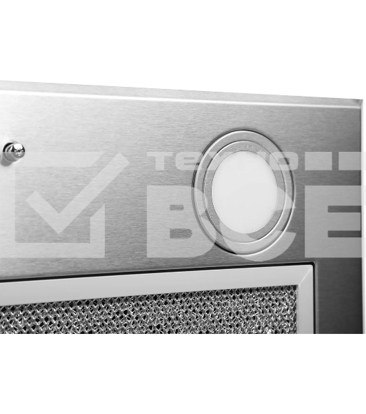 Вытяжка встраиваемая Hyundai HBB 6033 IX нержавеющая сталь управление: кнопочное (1 мотор)