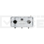 Газовая плитка Centek CT-1522 белый 3 конфорки, КРЫШКА, сменные форсунки баллон/магистраль, фото3
