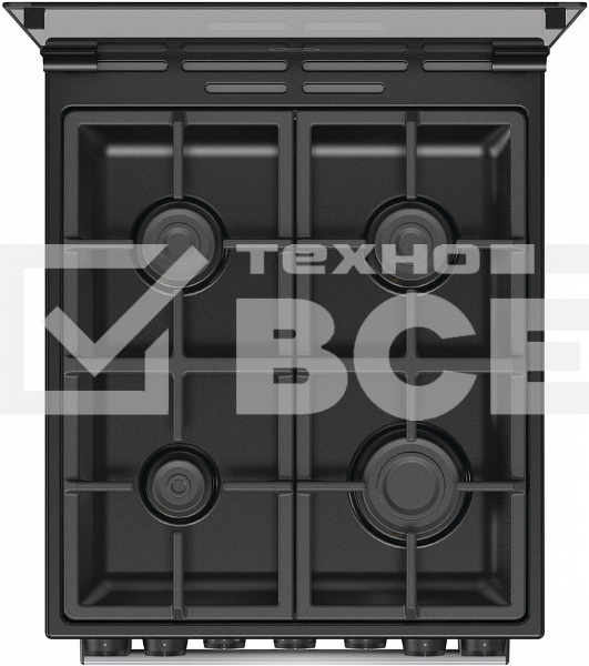 Плита комбинированная Gorenje GK5B44SF серебристый, конфорок 4 газовых, духовка 70 л, 50 см x 85 см x 59.4 см