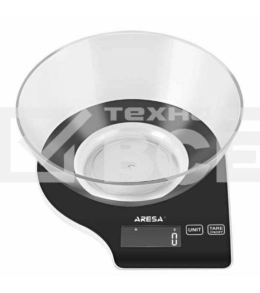 Весы кухонные ARESA AR-4301 электрон.5 кг, съемная чаша