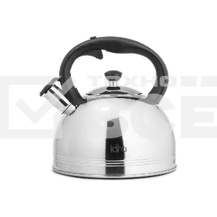 Чайник для плиты металлический LARA LR00-64, (матовый) 4 л, автоподъем крышки, индукционное капсулированное дно, нейлон. ручка