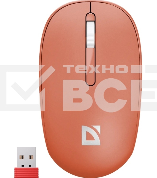Мышь беспроводная Defender Smart MM-396 красный, 1600 dpi, радиоканал, Bluetooth, USB, кнопки - 3