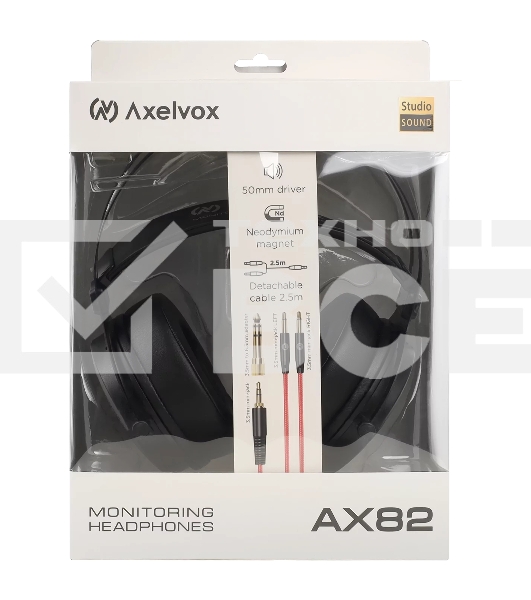 Проводные наушники Axelvox AX82 черный, полноформатные