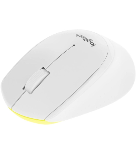 Мышь беспроводная Logitech M330 SILENT PLUS белый, 1000 dpi, радиоканал, USB, кнопки - 3