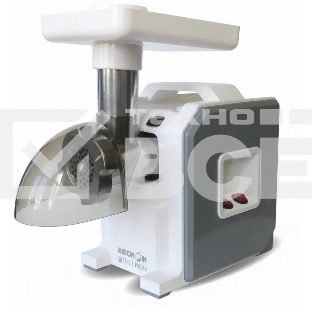 Мясорубка электрическая Аксион М43.03 белый/серый, 1900 Вт, 2.0 кг/мин, реверс, защита от перегрузки, насадки - 6