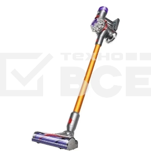 Пылесос вертикальный Dyson V8 Absolute оранжевый/серебристый, питание от аккумулятора, 115 Вт, уборка сухая, пылесборник 0.54 л