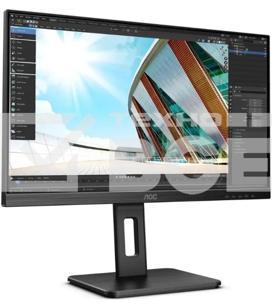 Монитор 23.8' AOC Q24P2Q IPS 2560x1440, 75 Гц, 4 мс, 16:9, 250 кд/м2, 1хHDMI, 1хDP, 1хVGA, черный