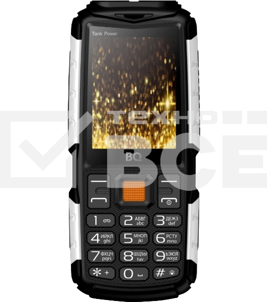 Мобильный телефон BQ 2430 Tank Power черный/серебристый
