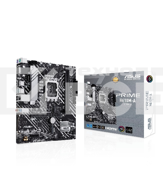 Материнская плата ASUS PRIME H610M-A-CSM, LGA 1700, Intel H610, 2xDDR5, 4xSATA, 2xM.2 PCIe 3.0 (x2, x4), 1xPCIe 4.0 x16, 1xPCIe x1, 1xHDMI, 1xDP, 1xVGA, 2xUSB-A 3.2 Gen 2, 4xUSB-A 2.0, 1x 1Gb LAN, 3x3.5 мм, 7.1, mATX