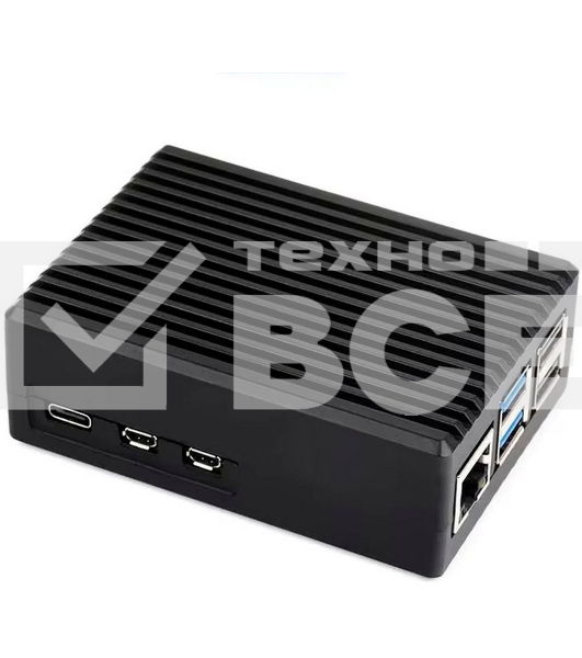 Металлический корпус RA794 для Raspberry Pi 5 c охлаждающим вентилятором
