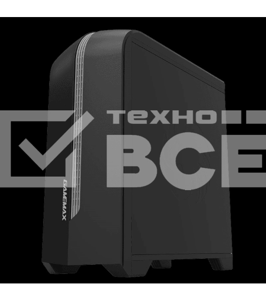 Корпус GameMax Centauri, без БП (ATX,Черн-сер,USB3.0, Зак.стекло, 1*120мм. RGB, пыл.фил.), черный/серый