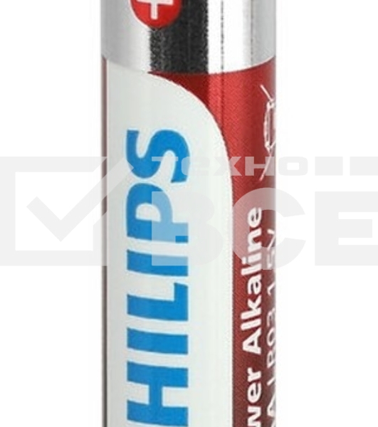 Элемент питания алкалиновый AAA/LR03 1.5В Power (блист. 12шт) Philips Б0064681