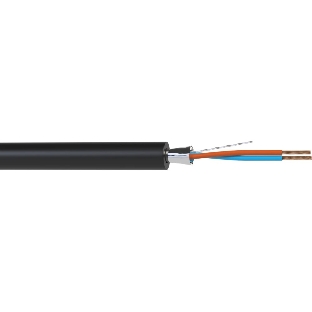 Кабель балансный микрофонный Wize WMC2450FL 50 м, 24 AWG, FRNC/LSZH, 0.2 мм2, диаметр 3.7мм, экран, медь 25 x 0.1 мм, черный, бухта