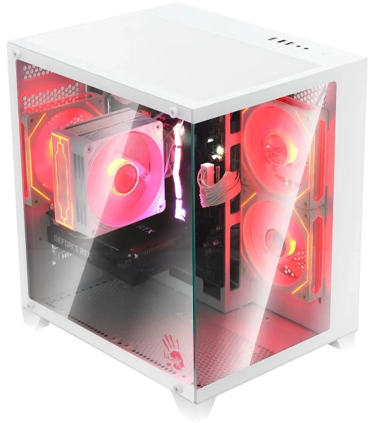 Компьютерный корпус Bloody BD-CC105 белый без БП mATX 5x120мм 1xUSB 2.0 1xUSB 3.0 audio bott PSU