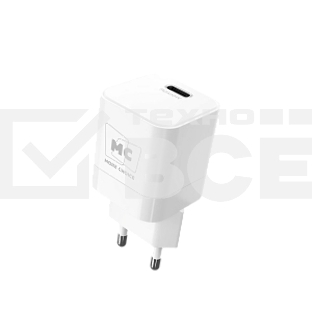 Сетевое зарядное устройство MORE CHOICE (4620202555816) NC86 1Type-C 3.0A PD 20W, белый