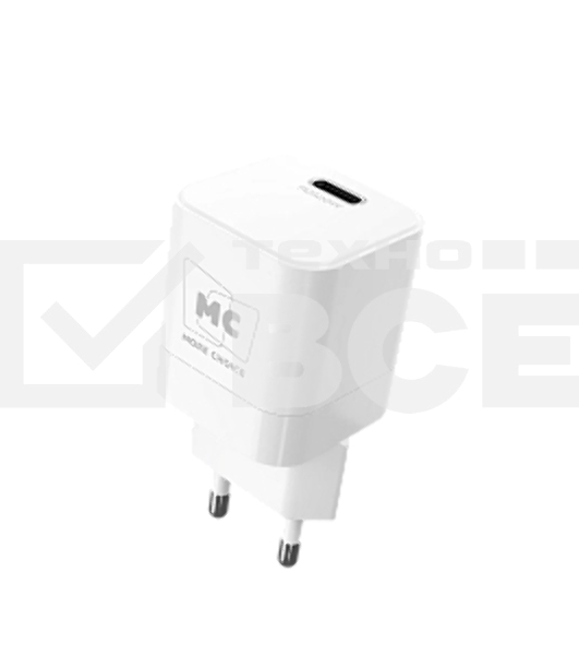 Сетевое зарядное устройство MORE CHOICE (4620202555816) NC86 1Type-C 3.0A PD 20W, белый