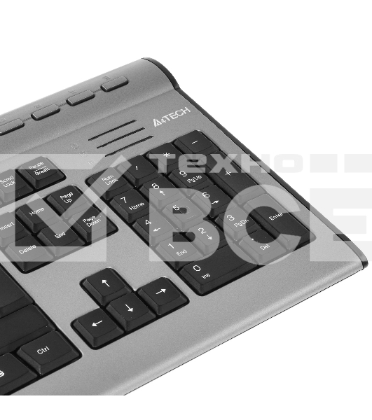 Клавиатура проводная A4Tech KLS-7MUU USB серебристый/черный