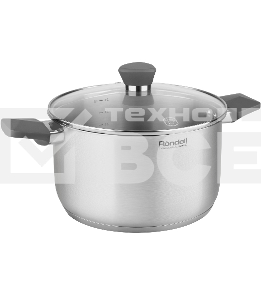 Кастрюля Rondell Strike RDS-1663 8 л. d=26 см (с крышкой) сталь