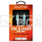 Кабель QUMO, MFI С94, Type-C на MFI Apple 8 pin, силиконовый, 1м, 2,22A, 9V, 20W, PD (голубой), фото2