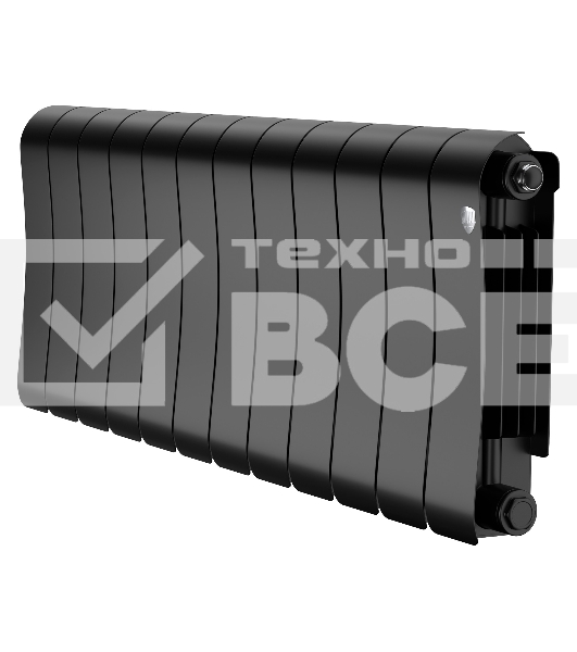 Радиатор биметаллический Royal Thermo Infinity 300 Noir Sable - 12 секц.