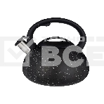 Чайник для плиты AGNESS 907-080 Black Marble нерж. 3 л, фото 1