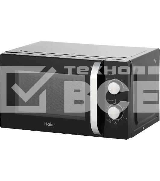 Микроволновая печь Haier HMB-MM208BA черный/серебристый, 20 л, 800 Вт, переключатели - поворотный механизм