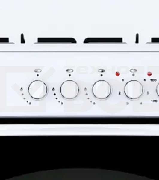 Плита комбинированная Flama RK 2201 W белый, конфорок 2 газовых и 2 электрических, духовка 50 л, 50 см x 85 см x 54 см