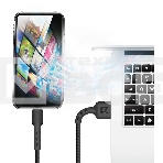 Кабель Defender F181, USB 2.0 (AM) - microUSB 2.0 (BM), 1метр, 2.4А, нейлоновая оплетка, чёрный, фото2