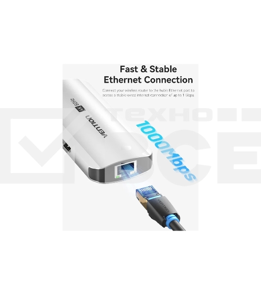 Мультифункциональный хаб Vention USB Type C 6 в 1