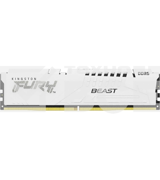 Оперативная память Kingston Fury Beast, DDR5, 32GB (2x16GB), 6000MHz, CL36, с радиаторами, белый