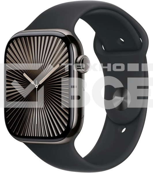 Смарт-часы Apple Watch S10 46mm Jet черный Aluminium Case/черный SB M/L  A2999 195949572432