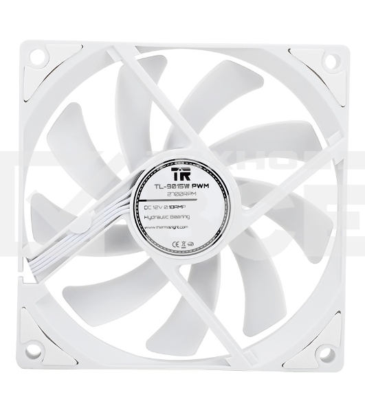 Вентилятор корпусный Thermalright TL-9015 (92x92x15mm, 4-pin PWM, 42.58CFM, 22.4dBA, 2700RPM, White)