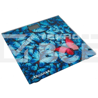Весы напольные электронные АКСИНЬЯ КС-6001 Бабочки: 180 кг, 26x26см