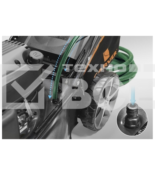 Газонокосилка CARVER LMG-2646HM бенз., 2.6 кВт, шир.46см колеса 7''/8'' травосб.65л мульчиров.