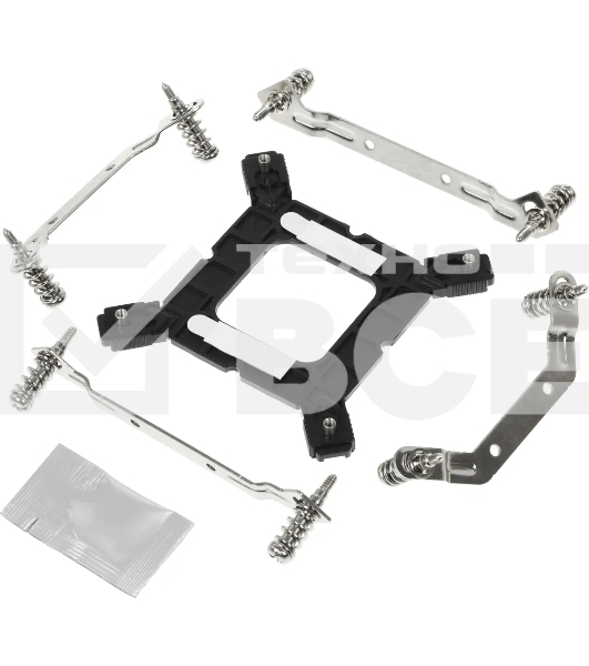 Устройство охлаждения(кулер) Accord ACC-4P12 Soc-AM5/AM4/1200/1700/1851 серебристый/черный 4-pin 31dB Al+Cu 180W 565gr brown box