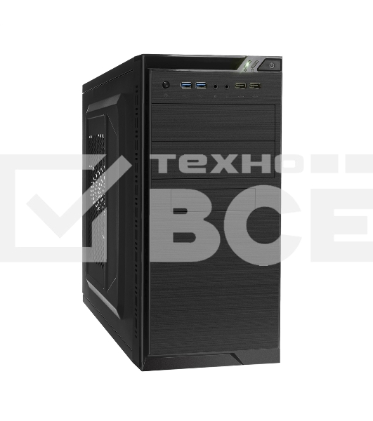 Компьютерный корпус Minitower ExeGate QA-412U Black, mATX, (XP500, Black, 120мм), 2хUSB+2хUSB 3.0, Audio