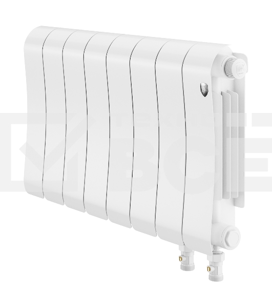 Радиатор биметаллический Royal Thermo Infinity 300 Bianco Traffico VR80 - 8 секц.