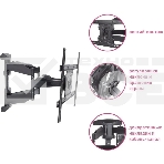 Кронштейн для телевизора Arm Media COBRA-60 черный, 32'-65' макс. 45 кг, настенный, поворотно-выдвижной и наклонный, фото9