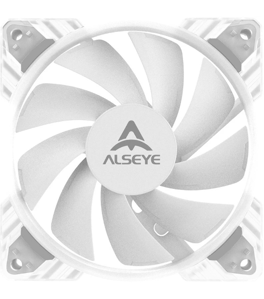 Вентилятор в корпус ALSEYE N12-W FAN 120mm, 700~1800rpm, 25.98~64.46CFM, 17.4~34.8dBA, PWM, WHITE, RTL