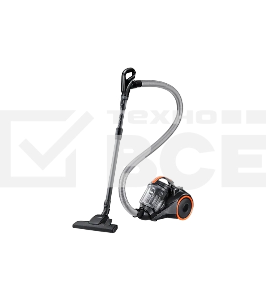 Пылесос Samsung VC15K4136VL/EV черный/оранжевый, 390/1500 Вт, уборка сухая, пылесборник контейнер 1.3 л