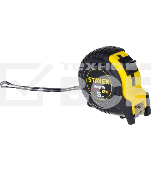 Рулетка Stayer MASTER 5м / 19мм в ударостойком обрезиненном корпусе 34025-05_z01