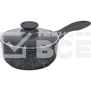 Ковш Maunfeld GRETA MF18GRTT01SP из литого алюминия со стеклянной крышкой, 18 см, 1,6 л