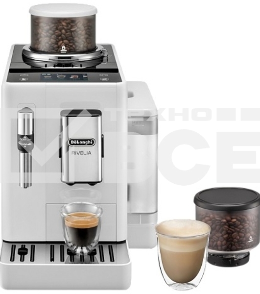 Кофемашина автоматическая DeLonghi EXAM440.35.W (0132213209) белый, исп. кофе - зерновой/молотый, 1,4 л, 1450 Вт, 19 Бар