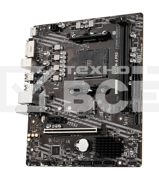 Материнская плата MSI B550M-A PRO, AM4, AMD B550, 2xDDR4, 4xSATA, 1xM.2, 1xPCIe 4.0 x16, 1xPCIe x1, 1xDVI-D, 1xHDMI, 1x 1Gb LAN, 2xUSB 2.0, 4xUSB 3.2 Gen 1, 3x3.5 мм, 7.1, mATX