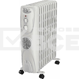 Масляный обогреватель Engy EN-1311F (11 секций) белый, 2300 Вт, 29 м2, термостат